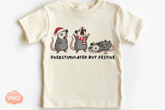 Overstimulated but Festive Possum Png - Image 5