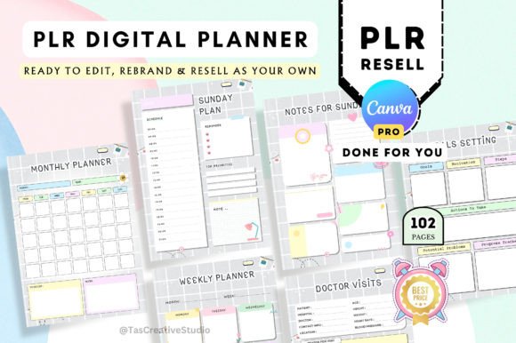 PLR Undated Canva Planner Template - Image 3