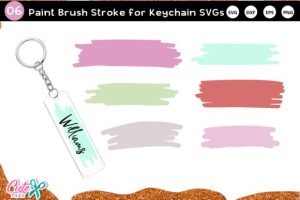 Paint Brush Stroke Keychain