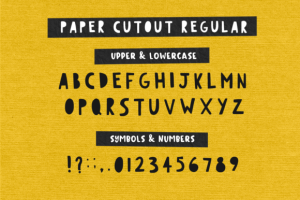 Alternative view of Paper Cutout Font