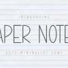 Paper Notes Font