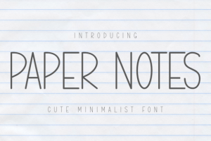 Paper Notes Font