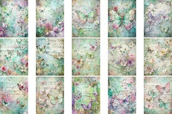 Alternative view of Pastel Background Junk Journal Kit