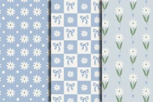 Alternative view of Pastel Daisy Seamless Patterns