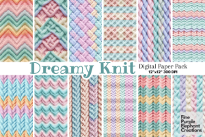 Pastel Knit Fabric Texture Sublimation