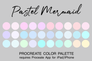 Alternative view of Pastel Mermaid Procreate Color Palette