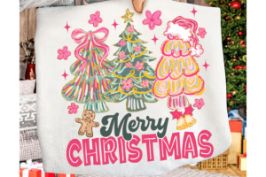 Alternative view of Pastel Trees Merry Christmas PNG