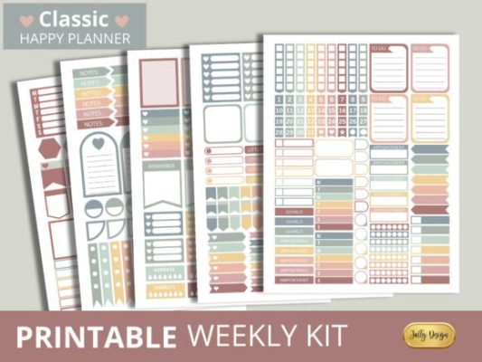 Pastel Colored Happy Planner Stickers