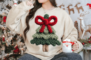 Patchwork Yarn Crochet Christmas Tree Pn