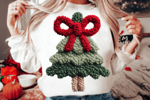 Alternative view of Patchwork Yarn Crochet Christmas Tree Pn