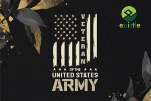 Alternative view of Patriotic U.S Army Veteran Red Line