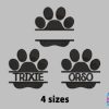 Paw Monogram Pet Name