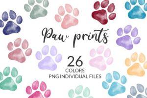 Paw Print PNG Clipart, 26 Dog & Cat Paws