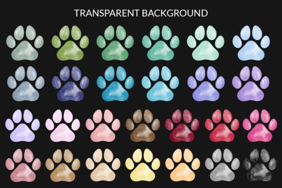 Paw Print PNG Clipart, 26 Dog & Cat Paws - Image 3