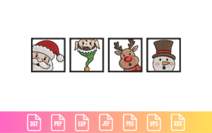 Peeking Christmas Characters