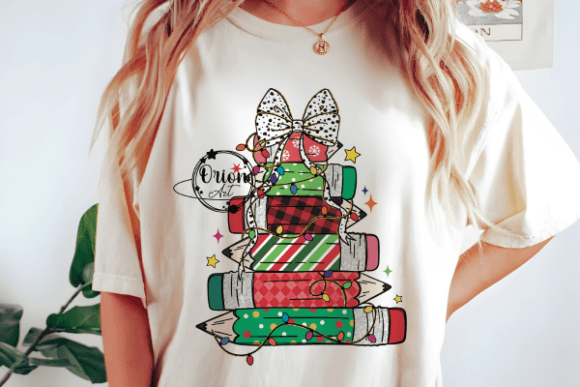 Pencil Tree Christmas Tree Teacher PNG - Image 2