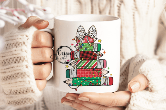 Pencil Tree Christmas Tree Teacher PNG - Image 5