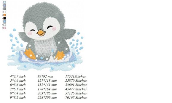Penguin Embroidery Design - Image 3