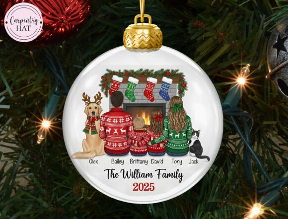Personalized Family Christmas Ornament - Image 2