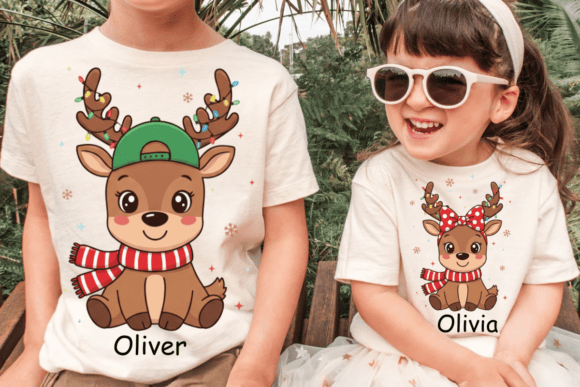 Alternative view of Personalized Kids Christmas Png, Shirt