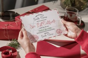 Alternative view of Personalized Nice List Certificate Canva