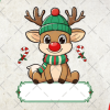 Personalized Reindeer Christmas Kids Png