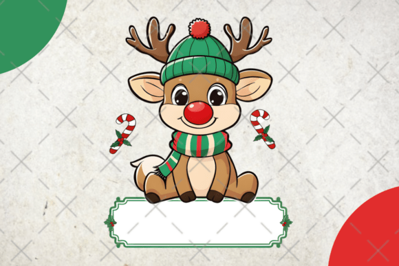 Personalized Reindeer Christmas Kids Png
