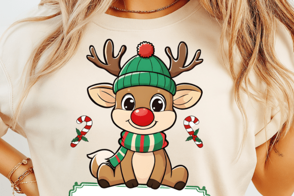 Personalized Reindeer Christmas Kids Png - Image 3