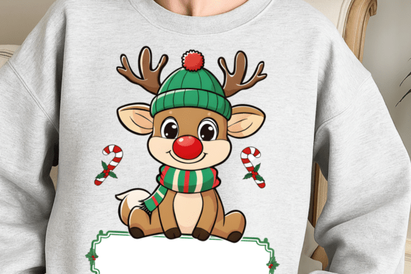 Personalized Reindeer Christmas Kids Png - Image 5