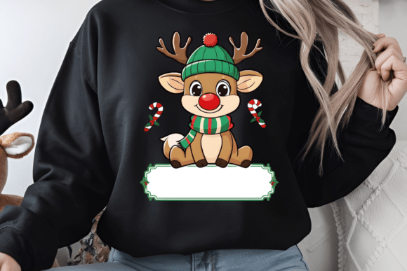 Personalized Reindeer Christmas Kids Png - Image 6