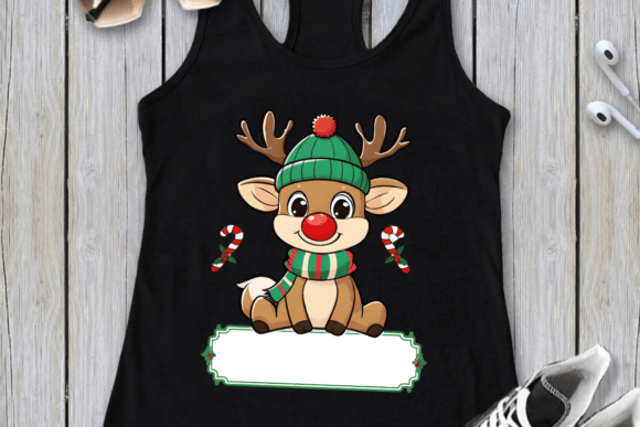 Personalized Reindeer Christmas Kids Png - Image 7