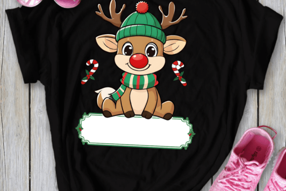 Personalized Reindeer Christmas Kids Png - Image 8