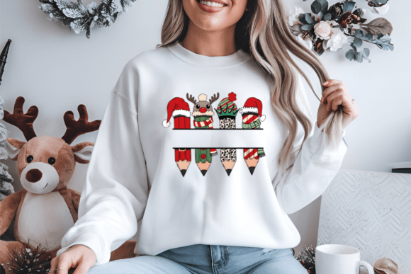 Personalized Teacher Christmas Png - Image 9