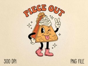 Piece out Funny Thanksgiving Pie PNG