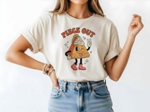 Alternative view of Piece out Funny Thanksgiving Pie PNG