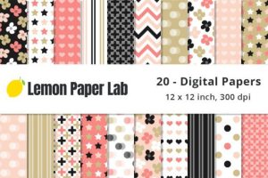 Pink, Black and Tan Geometric Patterns
