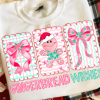 Pink Blue Preppy Floral Gingerbread Png