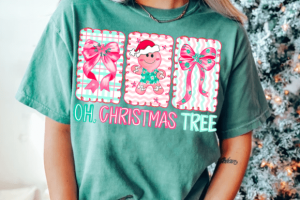 Alternative view of Pink Blue Preppy Floral Gingerbread Png