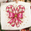 Pink Christmas Candy Cane, Coquette Png