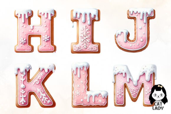 Pink Christmas Gingerbread Alphabet - Image 3