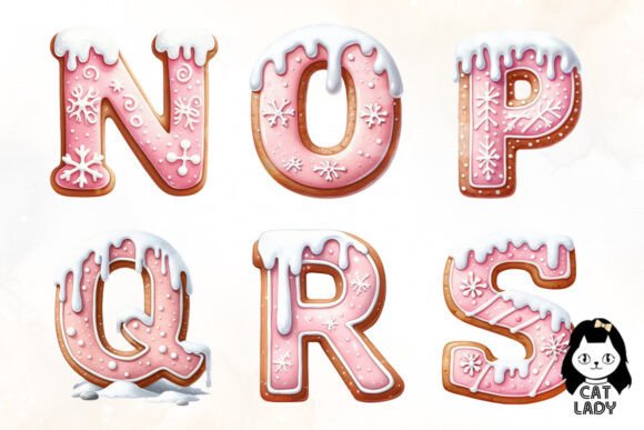 Pink Christmas Gingerbread Alphabet - Image 4