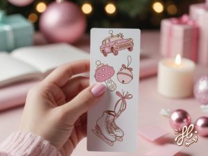 Alternative view of Pink Christmas Ornaments Clipart Bundle