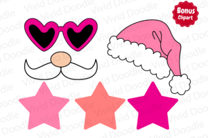 Alternative view of Pink Christmas Santa Doodle Font