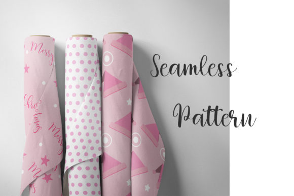 Pink Christmas Seamless Pattern - Image 3