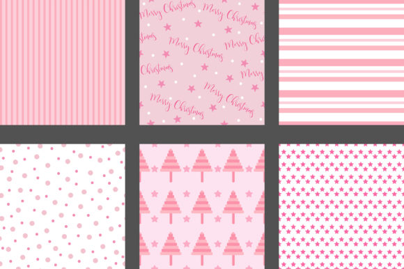 Pink Christmas Seamless Pattern - Image 4