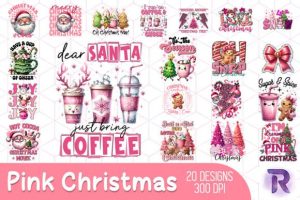 Pink Christmas Sublimation Bundle