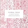 Pink Toile Print Design Patterns