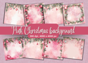 Pink Vintage Christmas Backgrounds