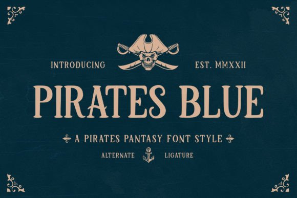Pirates Blue Font