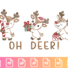 Playful Reindeer Trio